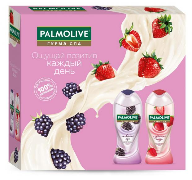 

Подарочный набор Крем-гель для душа Palmolive Гурмэ Спа Ежевичный мусс, 250 мл + Крем-гель для душа Palmolive Гурмэ Спа Клубничный Смузи, 250 мл