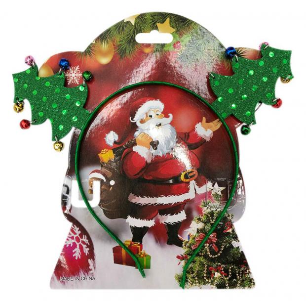 

Ободок для волос «Дамское счастье» новогодние Елочка в ассортименте, 1 шт