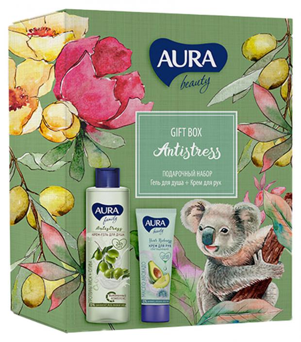

Подарочный набор Крем-гель для душа Aura Beauty Протеины риса и олива, 250 мл + Крем для рук Aura Beauty, 75 мл