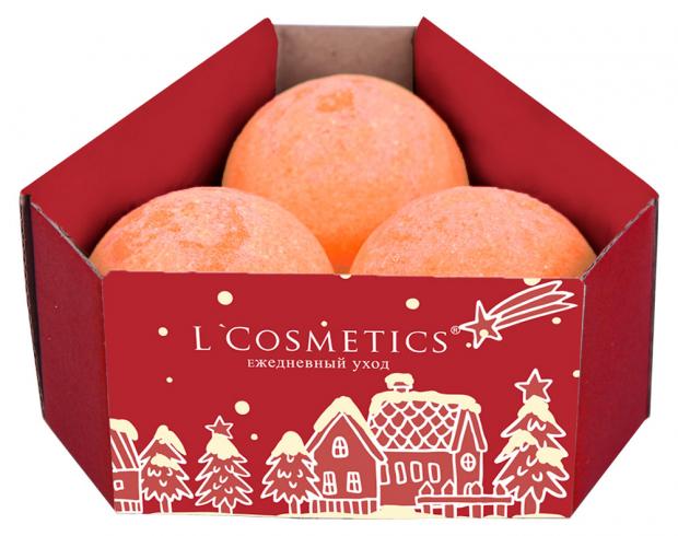

Подарочный набор Шар бурлящий для ванны L'Cosmetics Мандарин, 3 шт