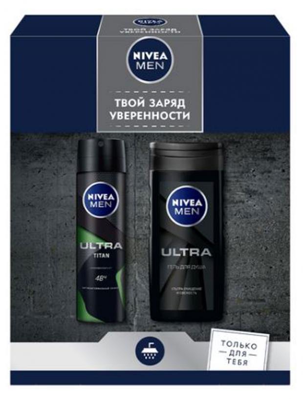 

Подарочный набор Гель для душа Nivea Ultra, 250 мл + Дезодорант-антиперспирант Nivea Ultra Titan, 150 мл