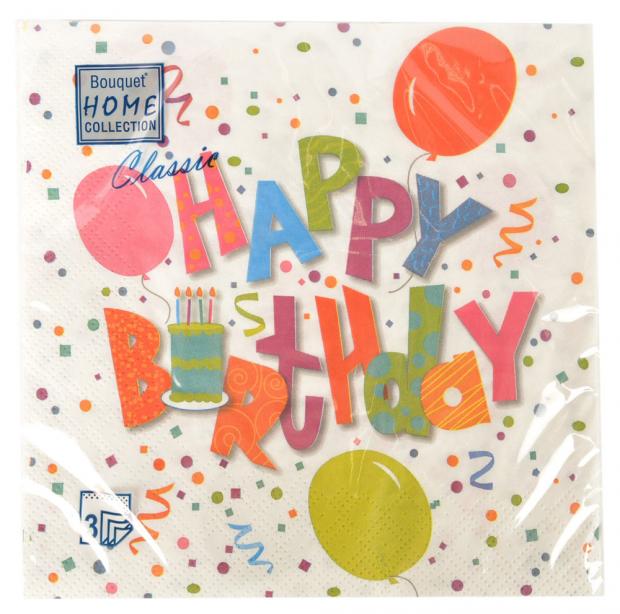 Салфетки бумажные 3-слойные Home Collection Вечеринка 33х33 см 20 шт 65₽