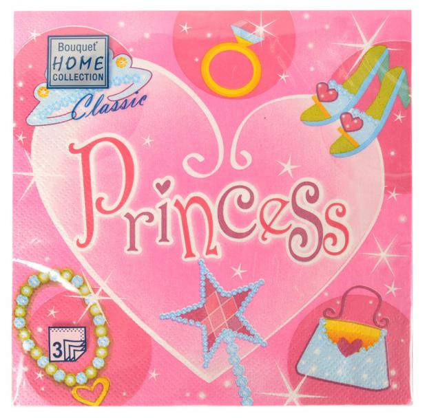 Салфетки бумажные 3-слойные Home Collection Принцесса 33х33 см 20 шт 65₽