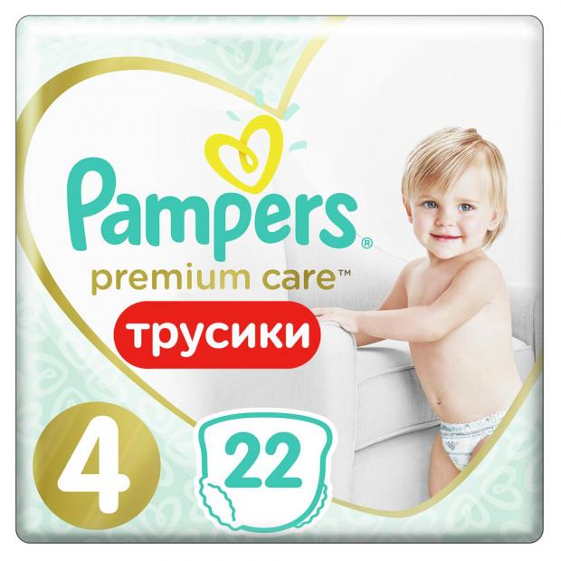 

Подгузники-трусики Pampers Premium Care 4 размер 9-15 кг, 22 шт