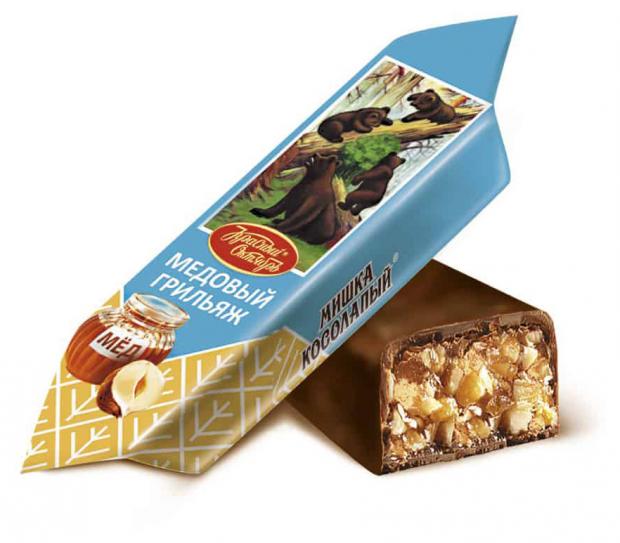 Конфеты Красный Октябрь Мишка косолапый медовый грильяж вес 445₽