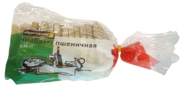 

Хлеб «Покровский хлеб» Чиабатта пшеничная, 400 г