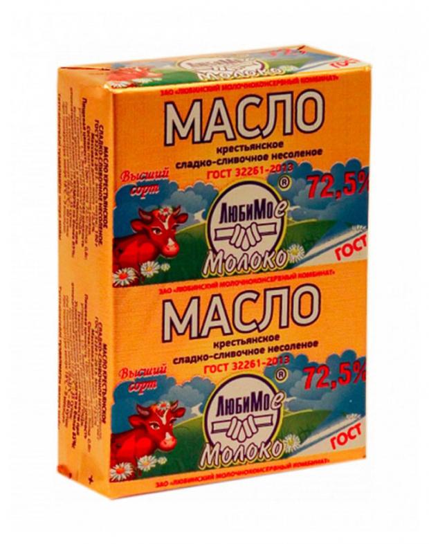 

Масло сливочное «Любимое молоко» Крестьянское 72,5%, 180 г