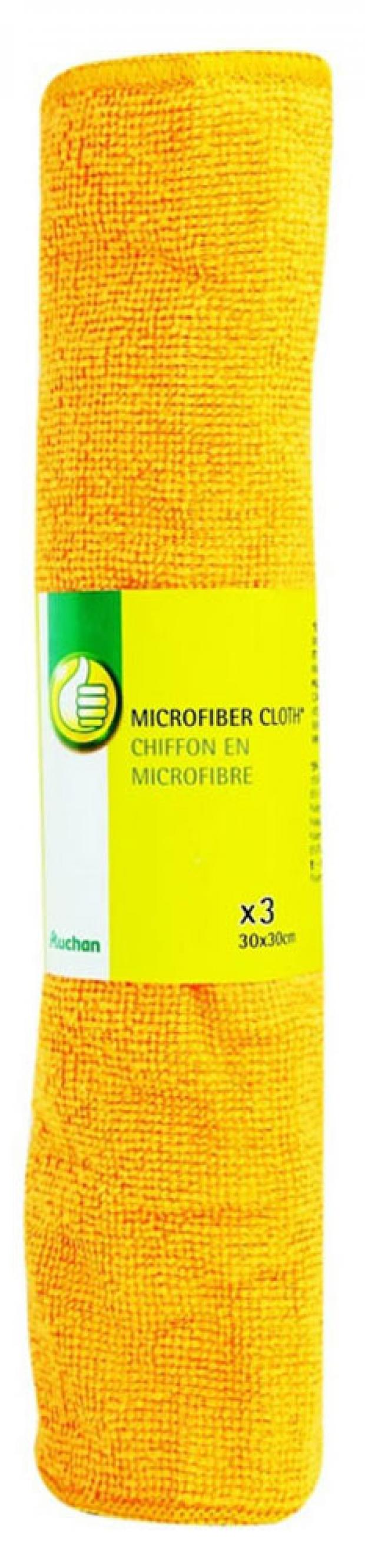 

Микроффибра АШАН 30х30 см, 3 шт