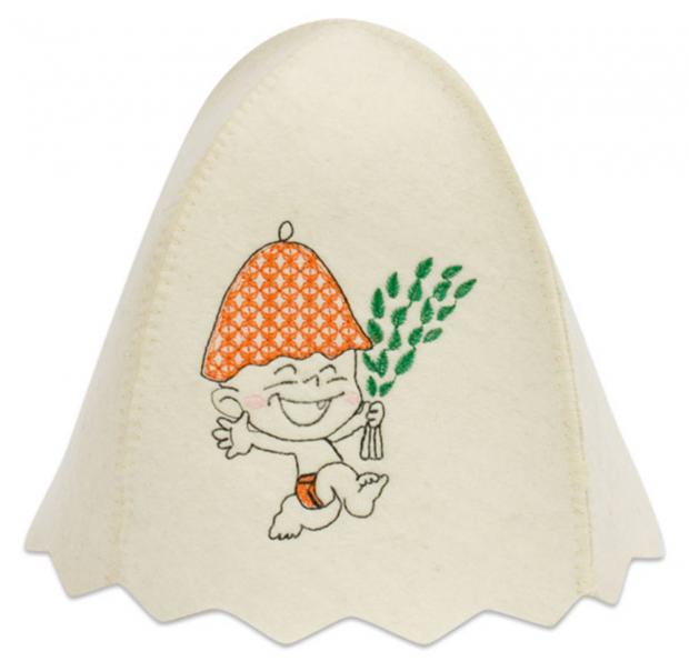 Шапка банная детская Невский банщик Юный банщик из фетра белая 162₽