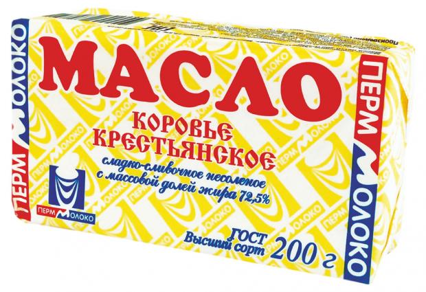 

Масло сливочное «Перммолоко» 72,5%, 180 г