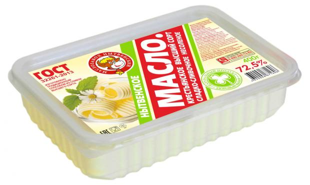

Масло сливочное «Маслозавод Нытвенский» 72,5%, 400 г