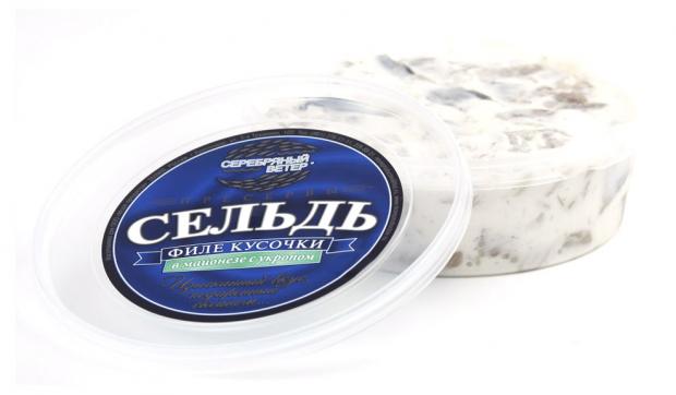 

Сельдь слабосоленая филе-кусочки «Серебряный ветер» в майонезе с укропом, 280 г