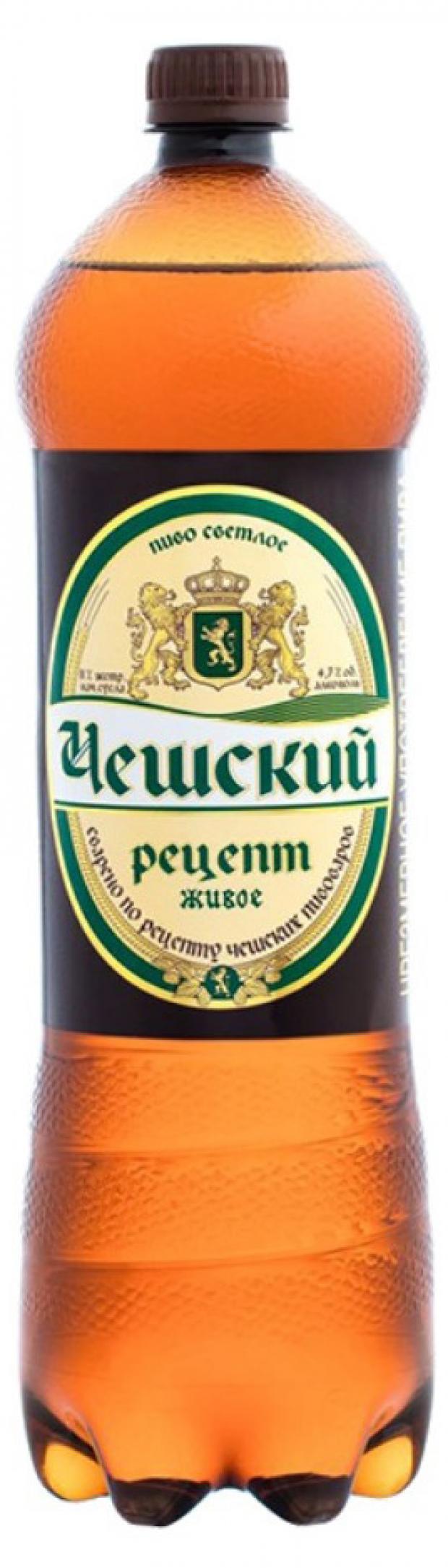 

Пиво «Чешский Рецепт» Живое светлое фильтрованное 4,7%, 1,42 л
