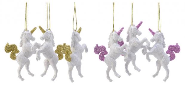 

Подвеска новогодняя Decoris Единорог, 5,5x6 см