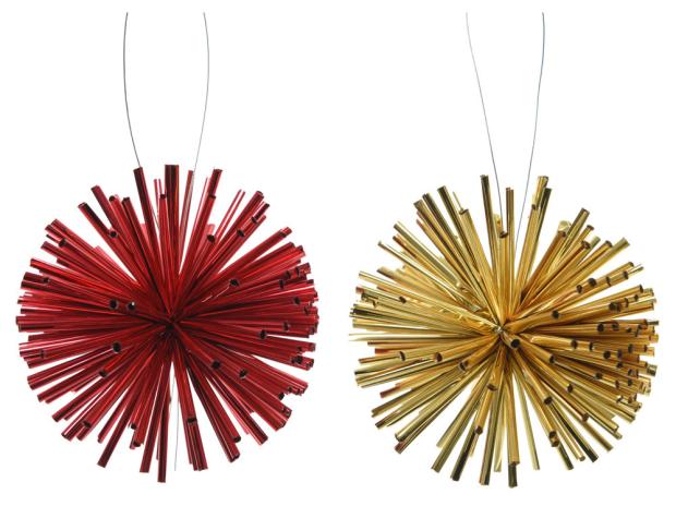 

Шар ёлочный Decoris из мишуры, Ø8 см