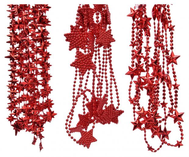 

Гирлянда Decoris пластиковая Звезды красная, 270 см