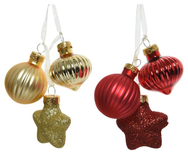 

Набор стеклянных игрушек Decoris, 3 шт