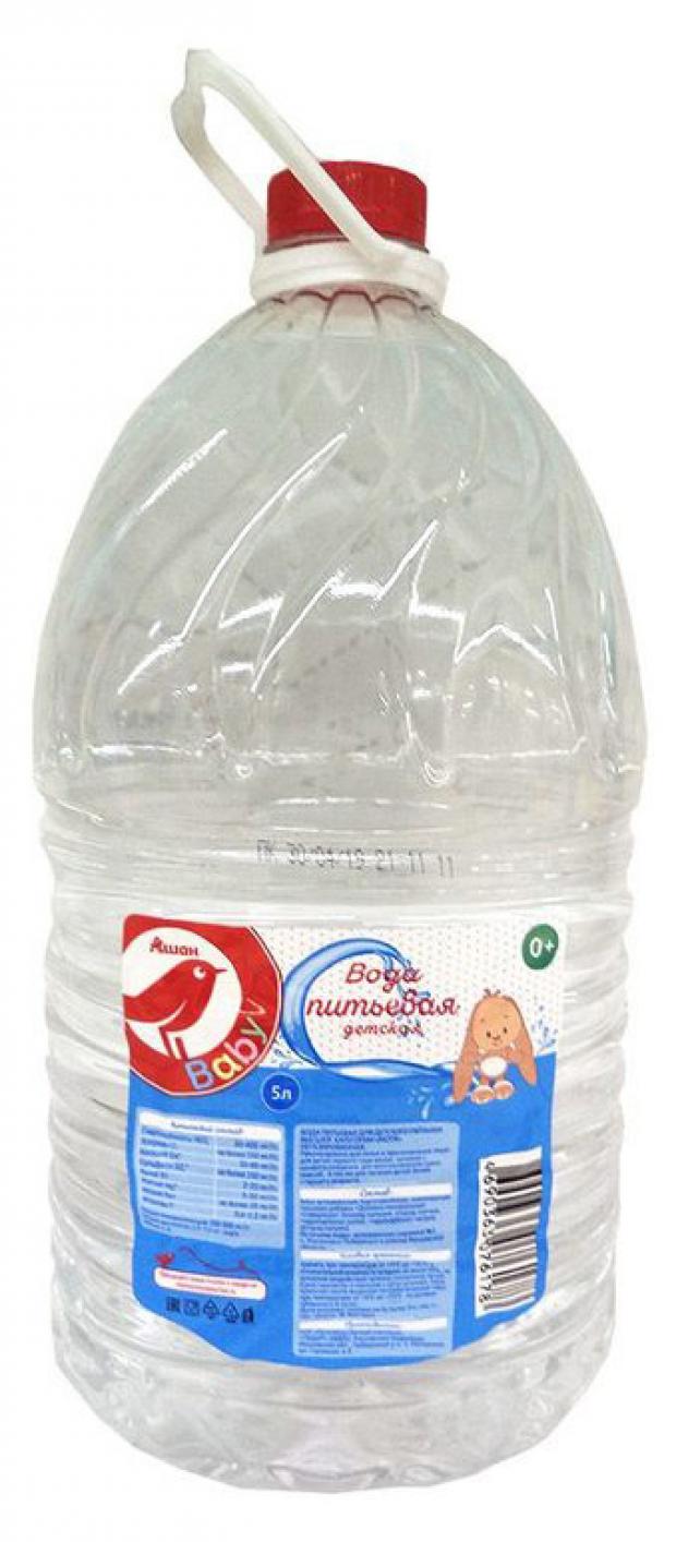 Вода питьевая детская АШАН негазированная 5 л 60₽