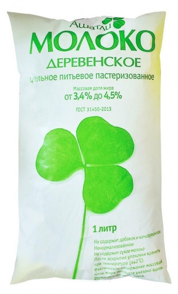 

Молоко пастеризованное «Ашали Агрокомплекс» Деревенское цельное 3,4-4,5%, 1 л