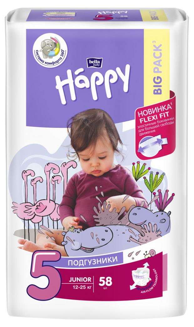 

Подгузники Bella baby Happy 5 (12-25 кг), 58 шт