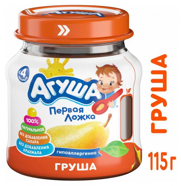 

Пюре фруктовое «Агуша» груша с 4 мес, 115 г