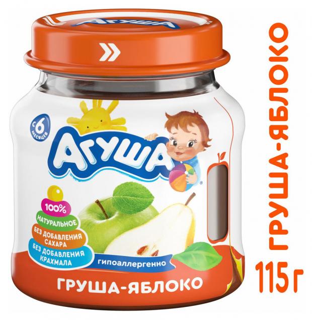 

Пюре «Агуша» Груша-яблоко с 4 мес, 115 г