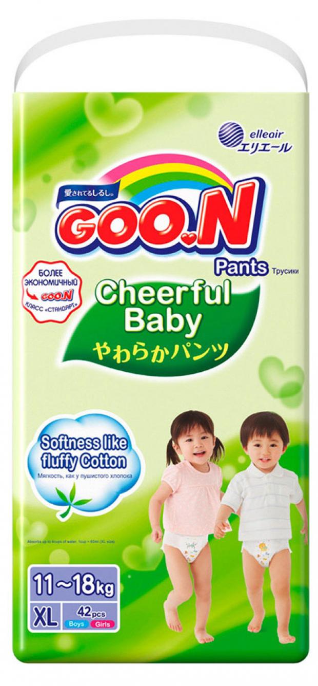 

Подгузники-трусики Goon Cheerful Baby XL размер 11-18 кг, 42 шт