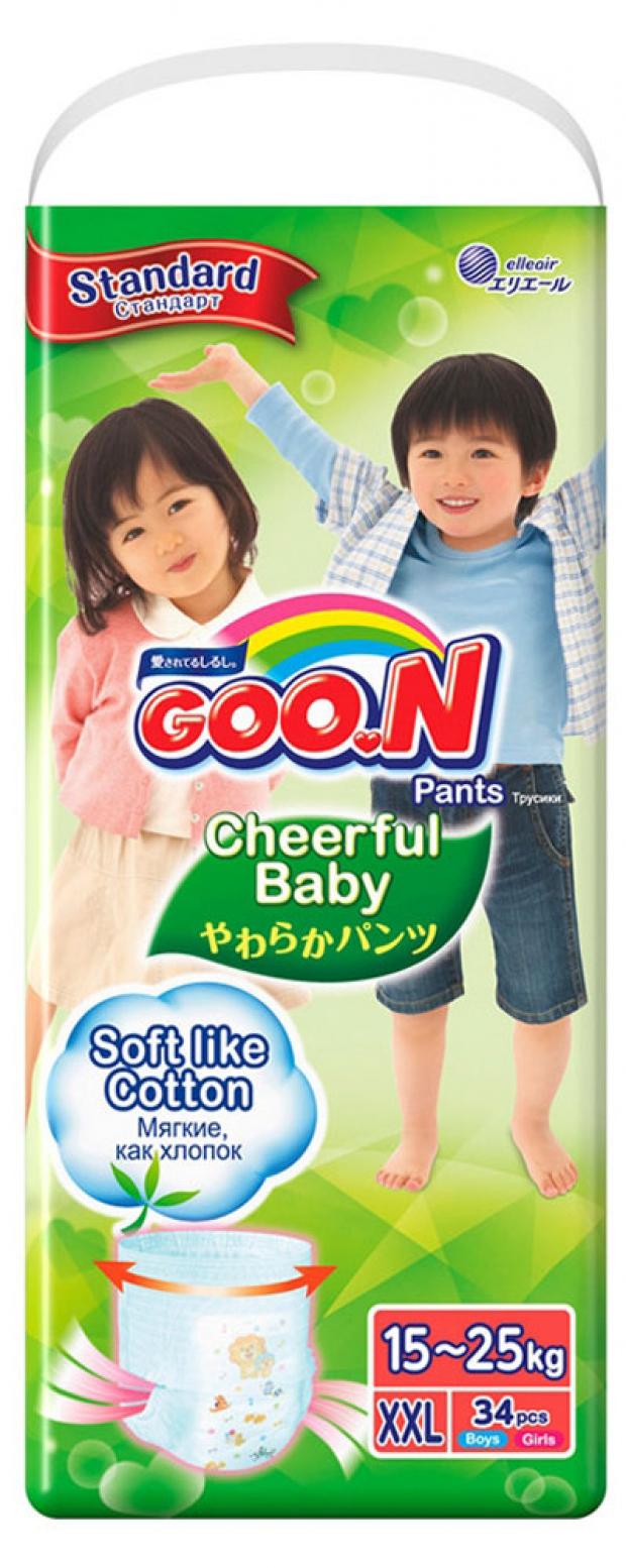

Подгузники-трусики Goon Cheerful Baby XXL размер 15-25 кг, 34 шт