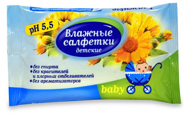 

Салфетки влажные Floresan очищающие детские, 15 шт