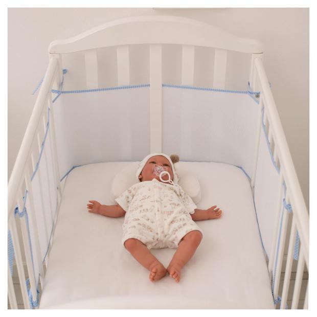 

Бортик в кроватку Baby Nice голубой, 31х180 см