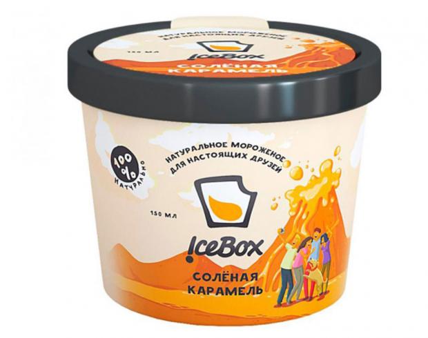 Мороженое пломбир IceBox соленая карамель, 150 г