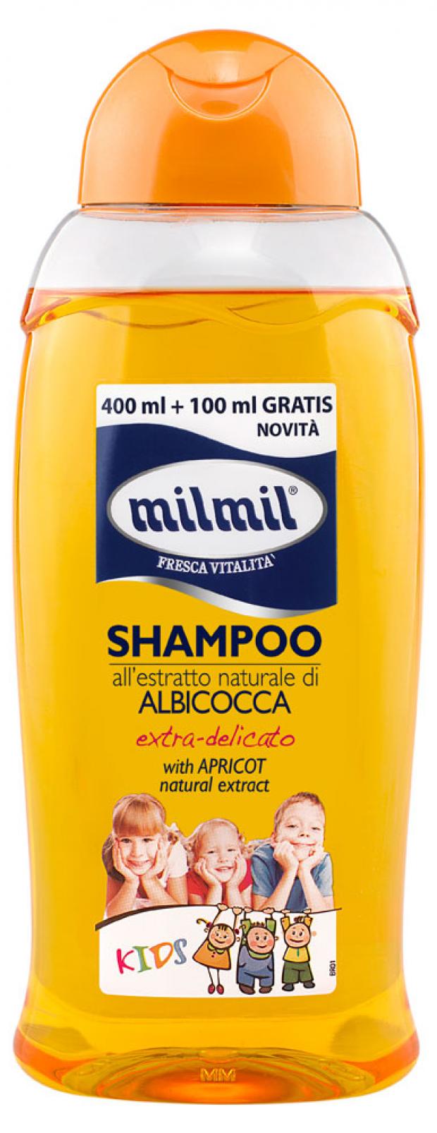 Шампунь-кондиционер для волос детский MilMil 2 в 1 Абрикос, 500 мл