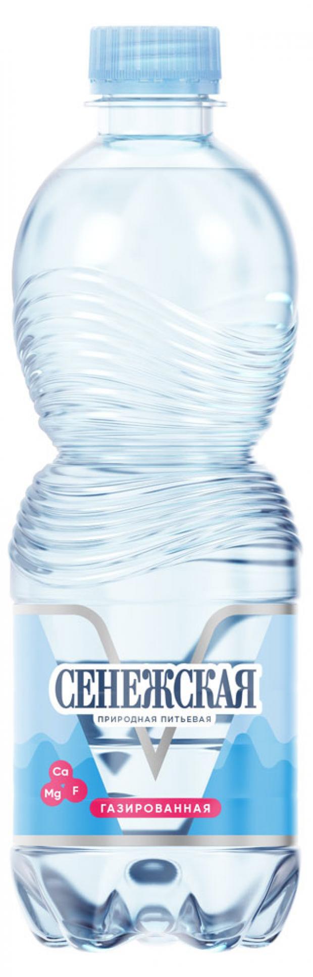 Вода минеральная Сенежская гидрокарбонатная кальциево-магниевая с газом 500 мл 19₽