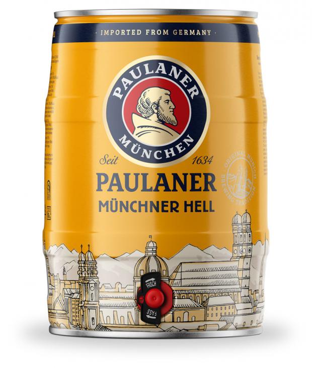 

Пиво Paulaner Original Munchner Hell светлое фильтрованное 4,9%, 5 л