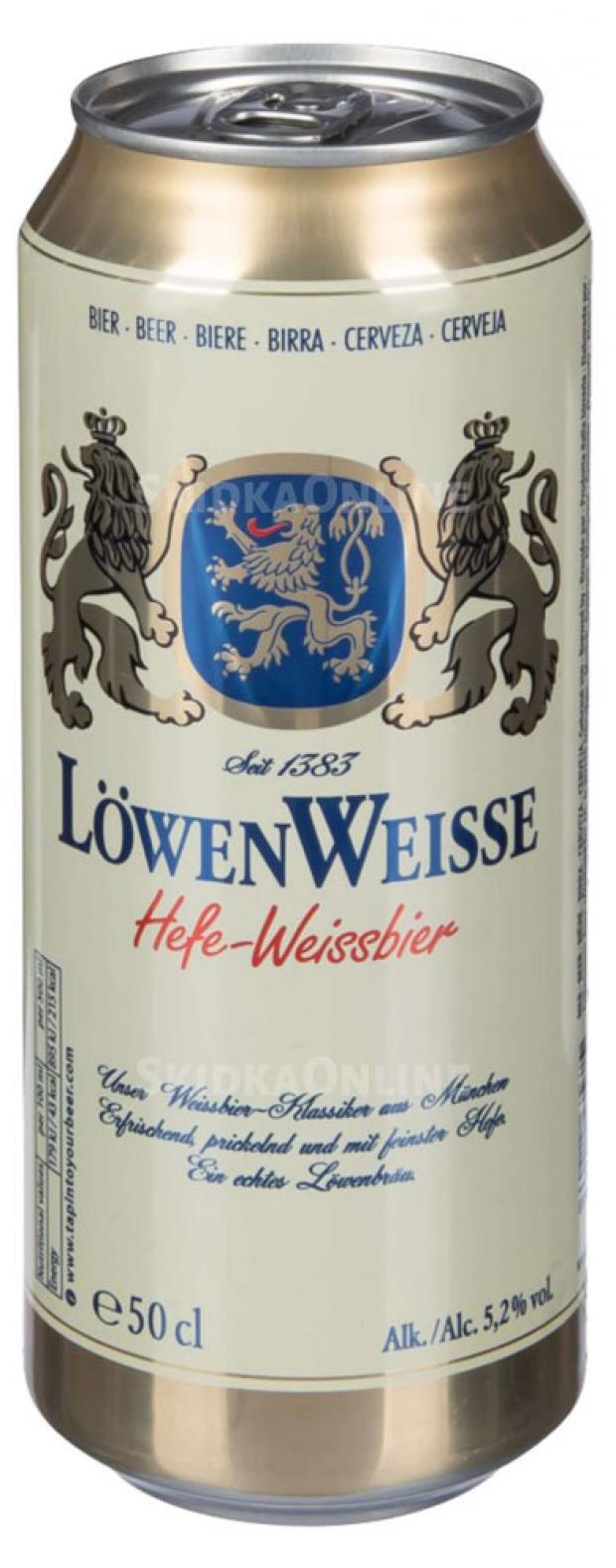 

Пиво Lowenbrau Weisse светлое нефильтрованное 5,2%, 500 мл