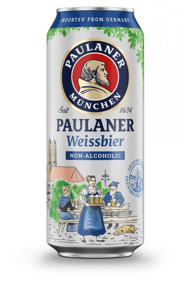 

Пиво безалкогольное Paulaner Weissbier светлое нефильтрованное 0%, 500 мл