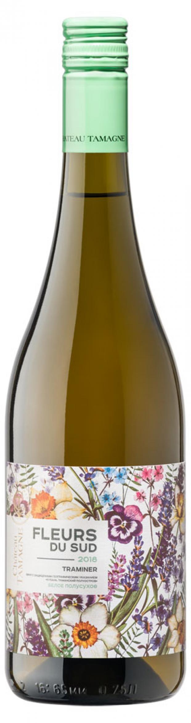 

Вино Chateau TAMAGNE Fleurs du Sud Traminer белое полусухое Россия, 0,75 л