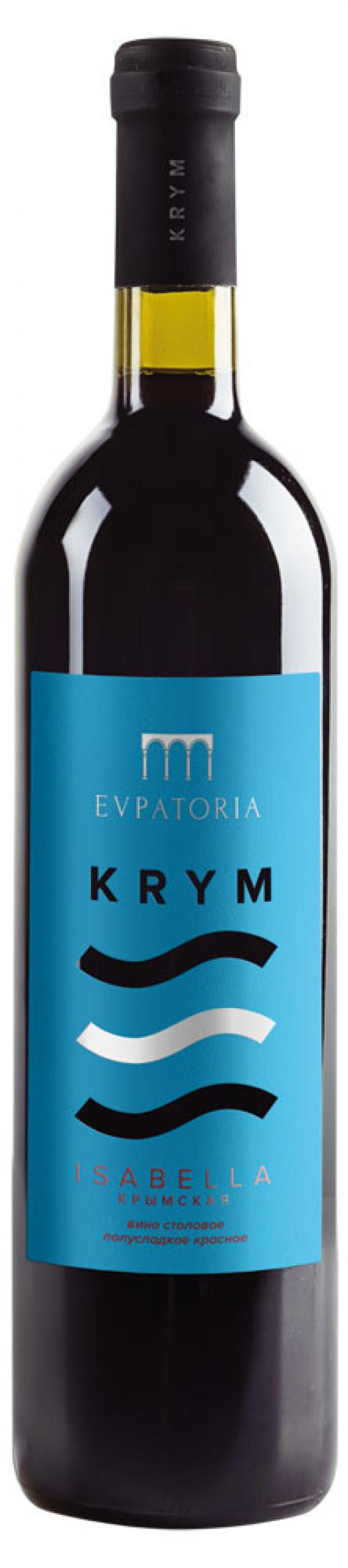 

Вино EVPATORIA KRYM Изабелла Крымская красное полусладкое Россия, 700 мл