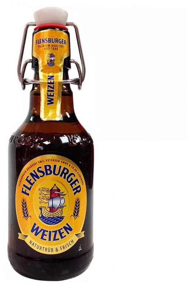 

Пиво Flensburger Weizen светлое нефильтрованное 5,1%, 330 мл