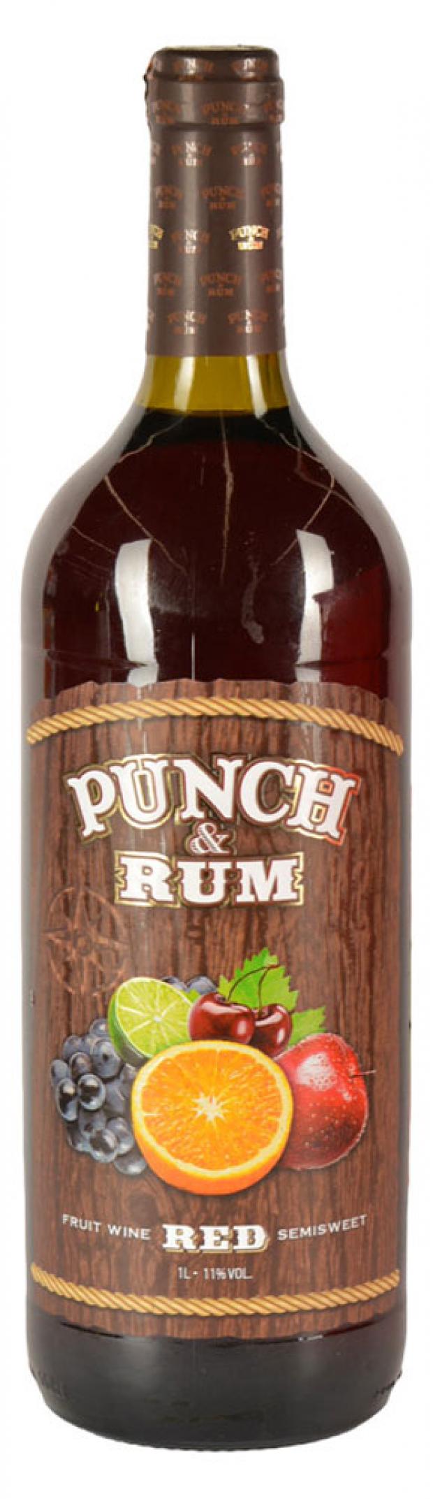 

Вино PUNCH & RUM красное полусладкое Россия, 1 л