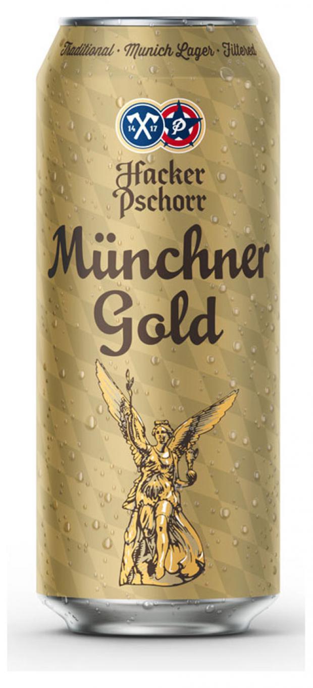 

Пиво Hacker Pschorr Munchner gold светлое фильтрованное 5,5%, 500 мл