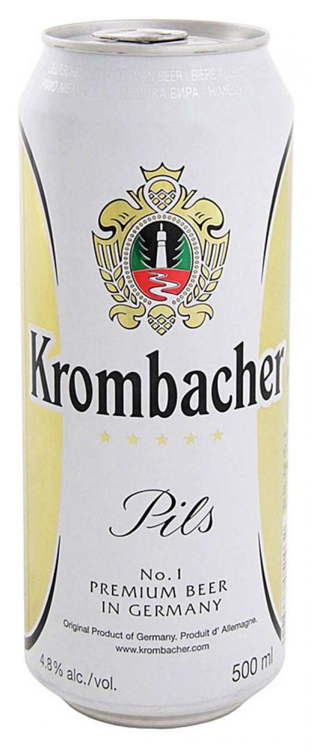 

Пиво Krombacher Pils светлое фильтрованное 4,8%, 500 мл
