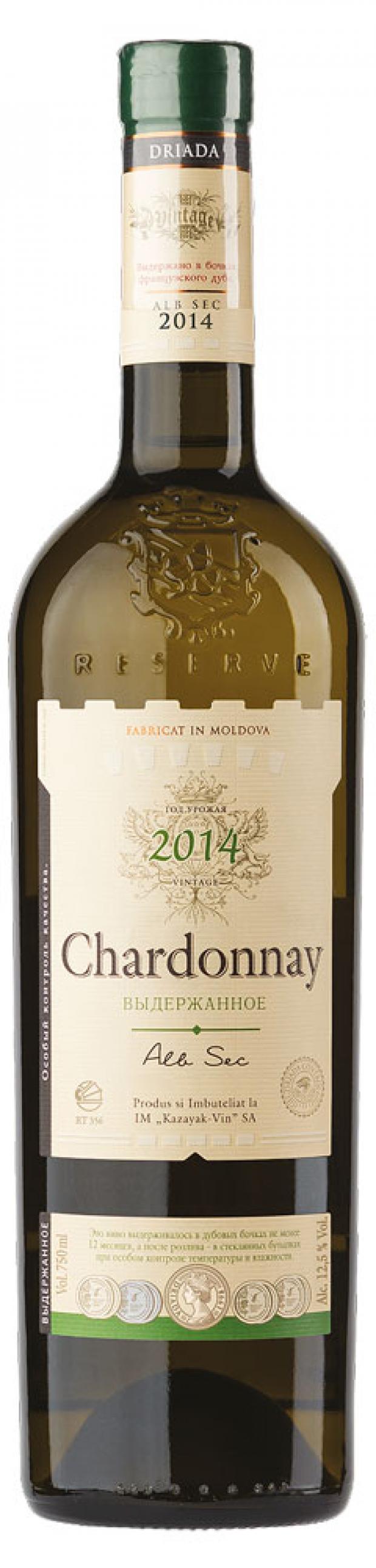 

Вино DRIADA Chardonnay белое сухое Молдавия, 0,75 л