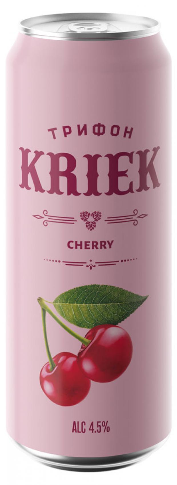 

Пивной напиток «Трифон» Kriek светлый фильтрованный 4,5%, 450 мл