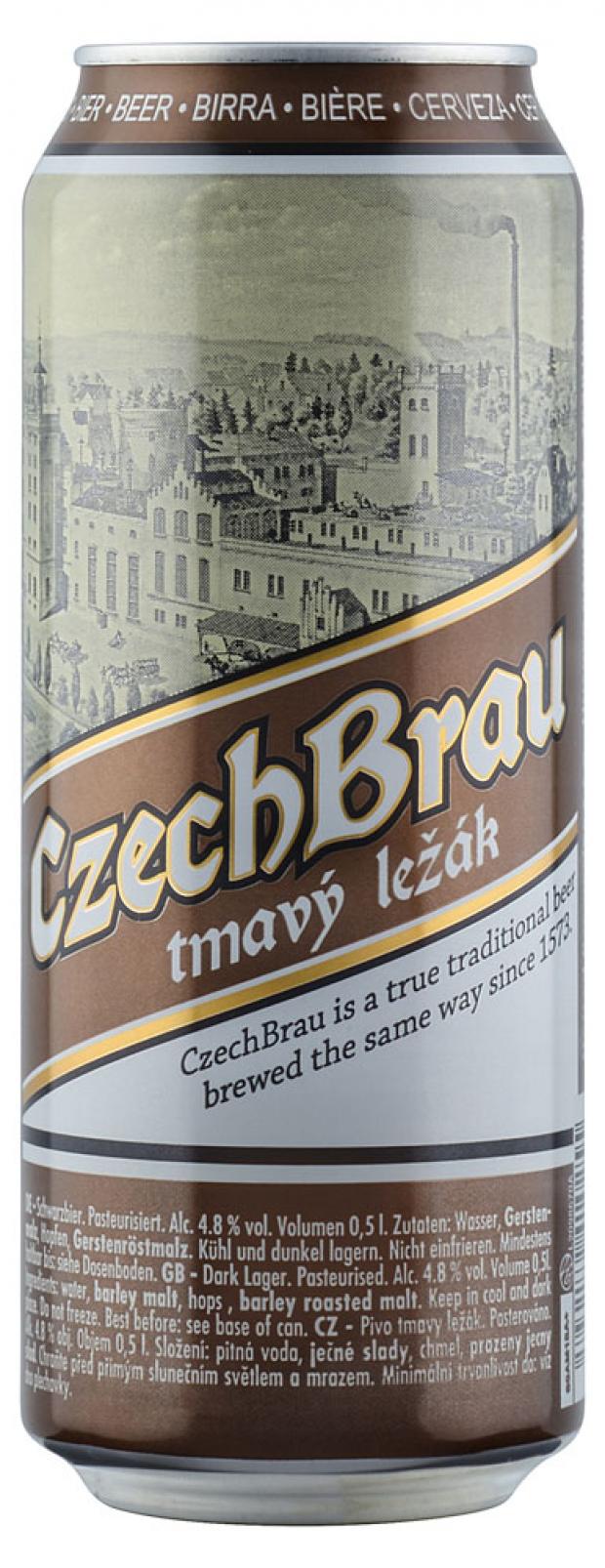 

Пиво Сzechbrau Tmavy Lezak темное фильтрованное 4,8%, 500 мл
