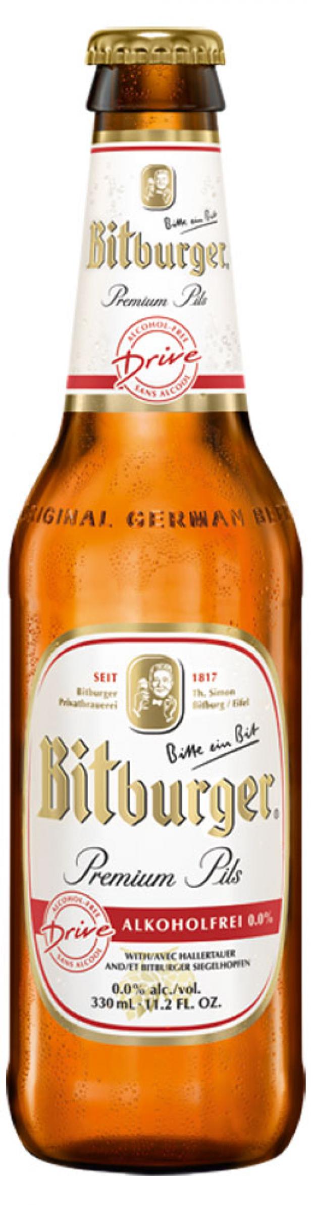 

Пиво безалкогольное Bitburger PremiumPils Drive светлое фильтрованное 0%, 330 мл