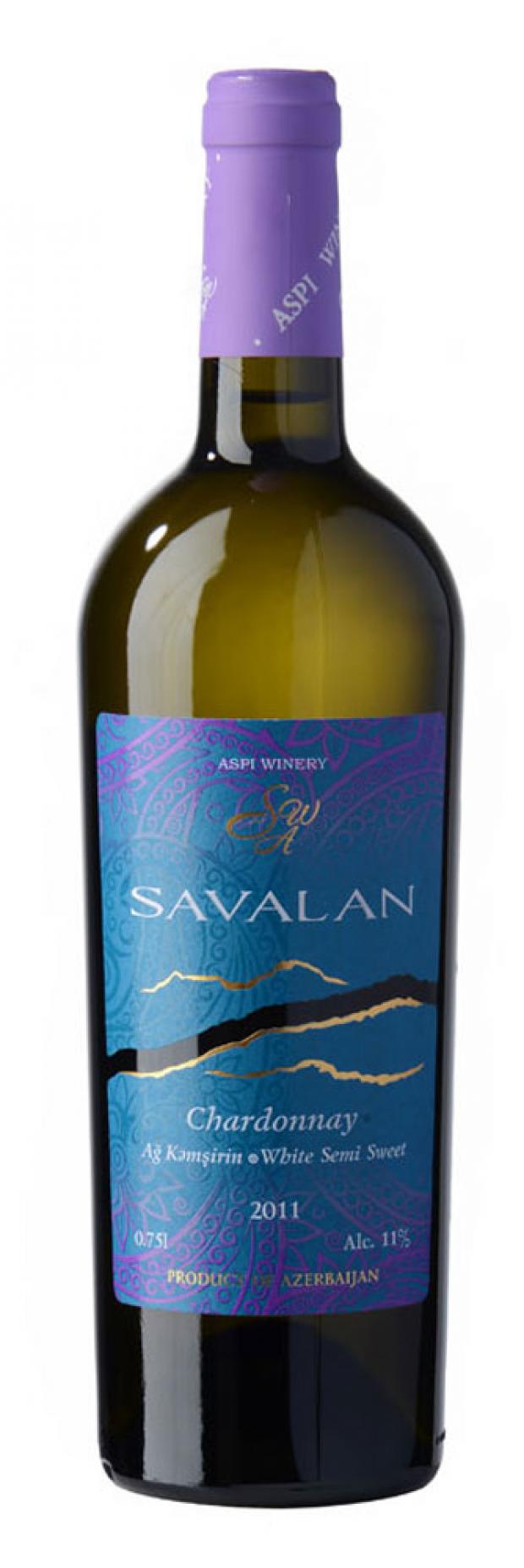 

Вино SAVALAN CHARDONNAY белое сухое Азербайджан, 0,75 л