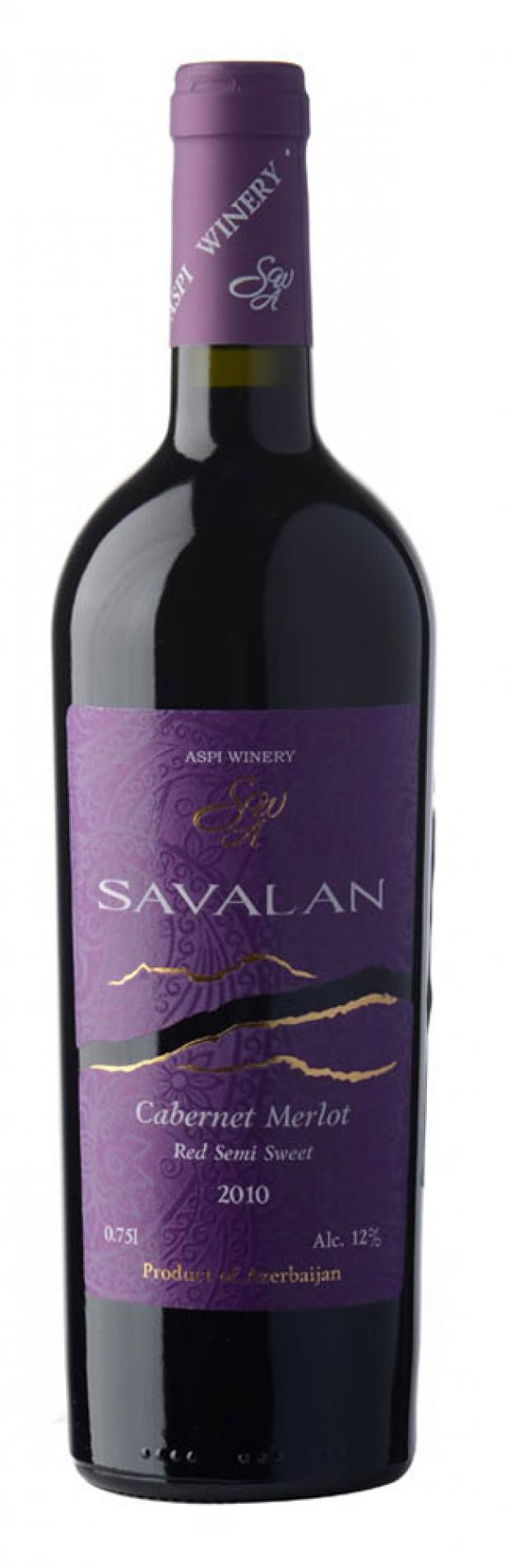 

Вино SAVALAN CABERNET MERLOT, полусладкое красное, Азербайджан, 0,75 л