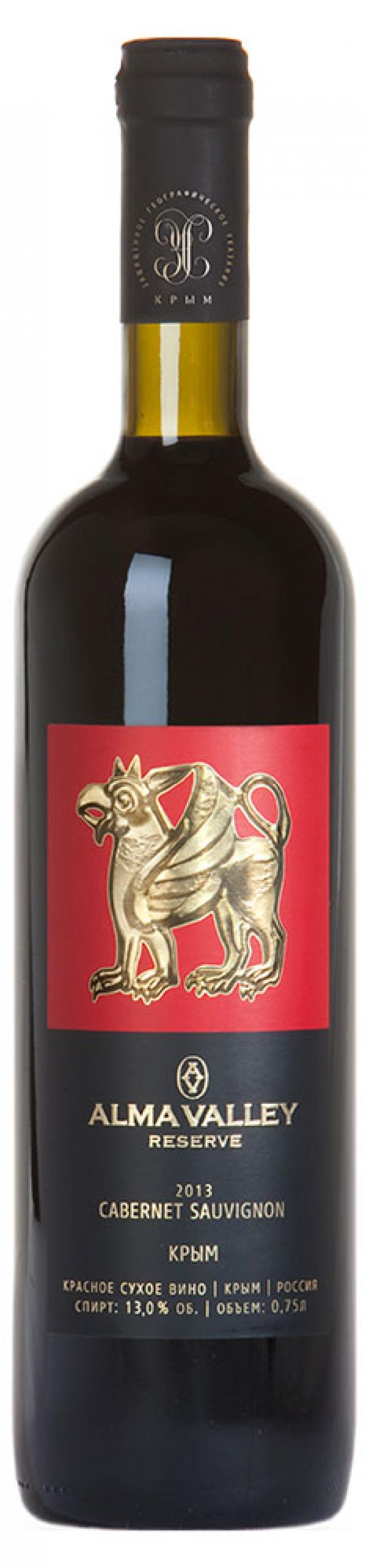 

Вино ALMA VALLEY CABERNET SAUVIGNON RESERVE выдержанное сухое красное Россия, 0,75 л