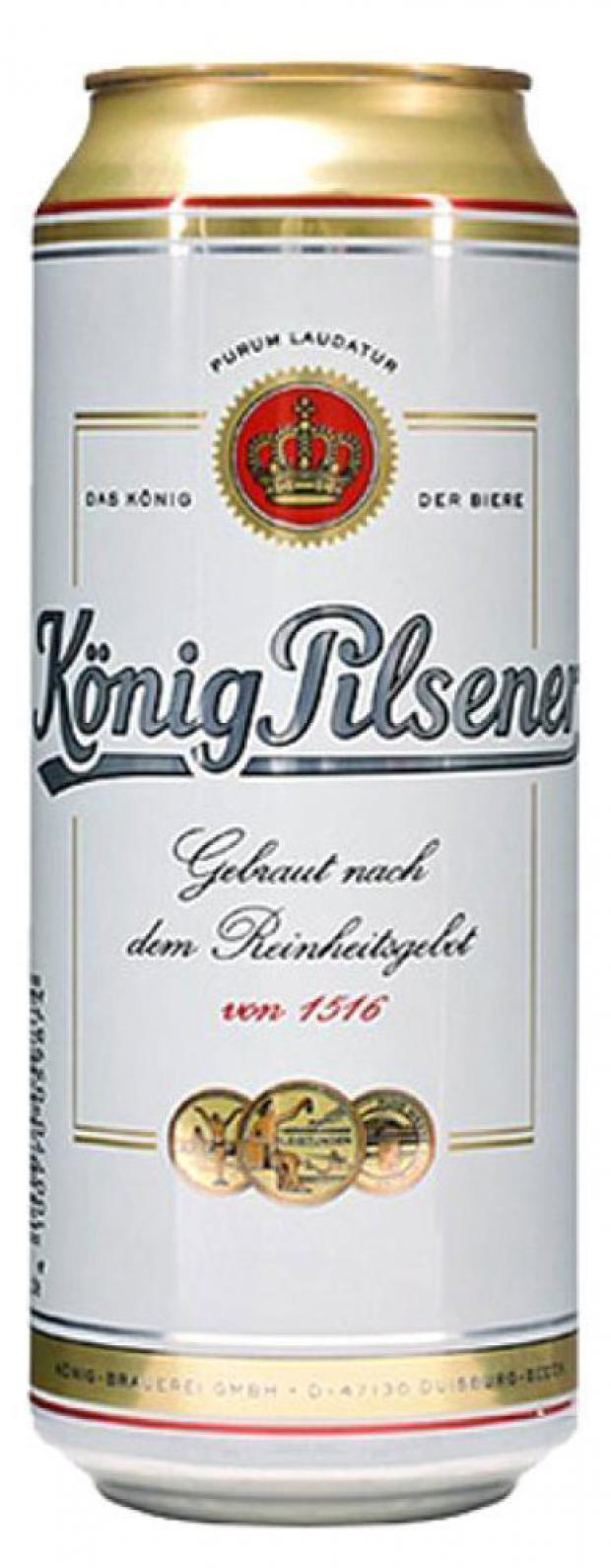 

Пиво Konig Pilsener светлое фильтрованное 4,9%, 500 мл